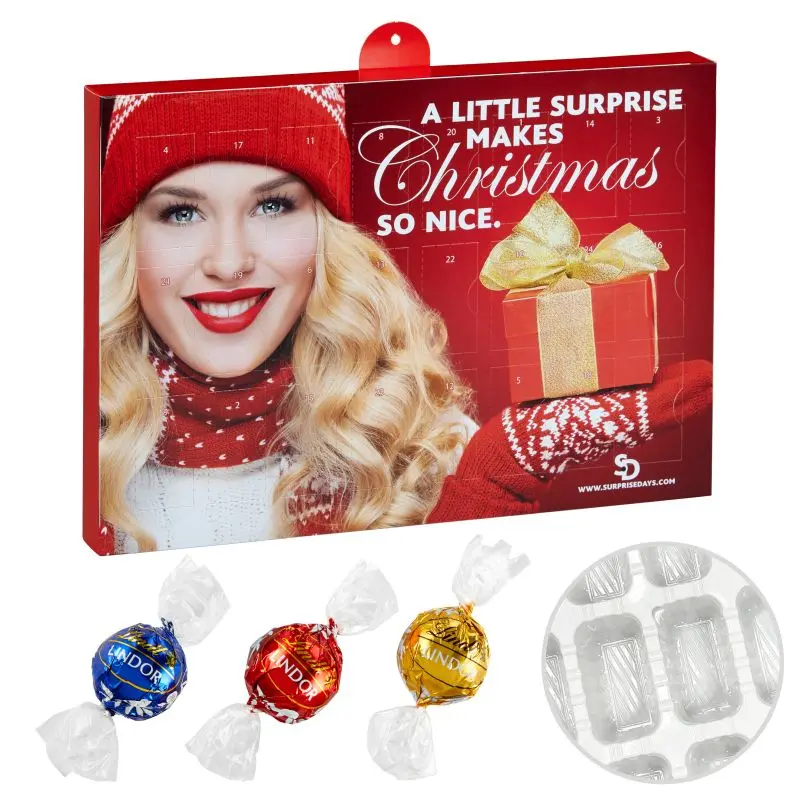Personalisierter Premium-Adventskalender mit Lindt Lindor Mix