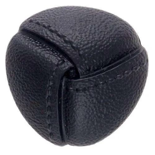Dreieckiger Knopf Lederoptik Schwarz – Kunststoffknopf KS-127