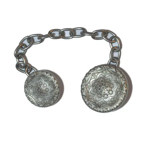 Trachten Kettenknopf Nickel – TK-145