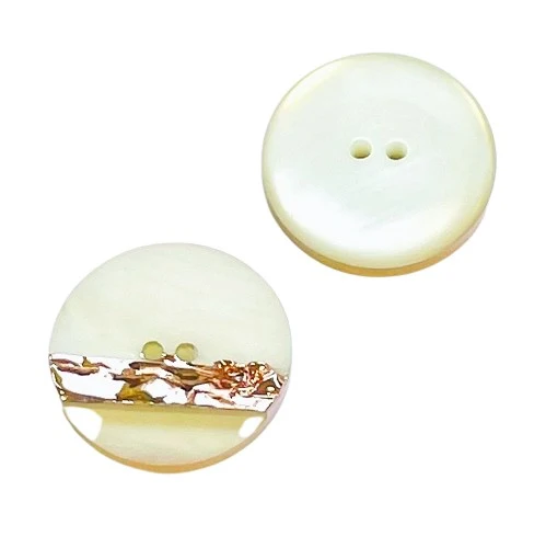 Designer Knopf Kroko Muster Creme – Kunststoffknopf KN-25