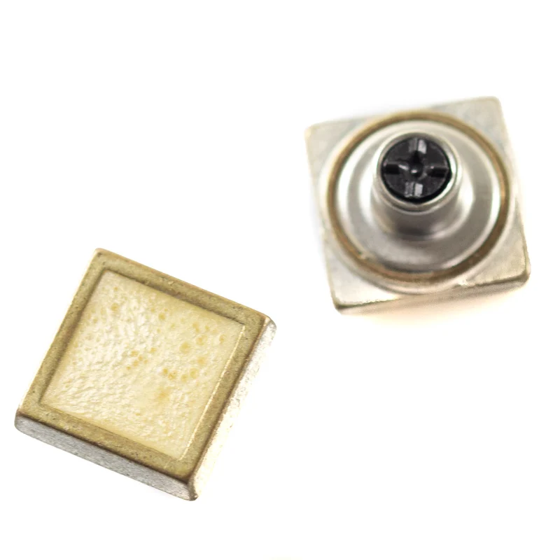 Jeansknopf Quadrat Creme – Metallknopf NJ-9