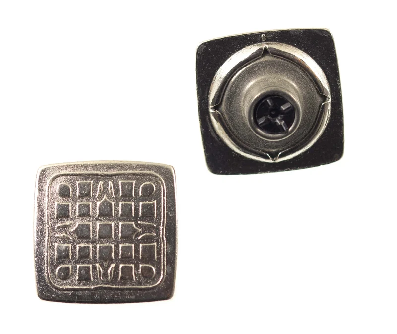 Jeansknopf Quadrat Silberfarben – Metallknopf NJ-60