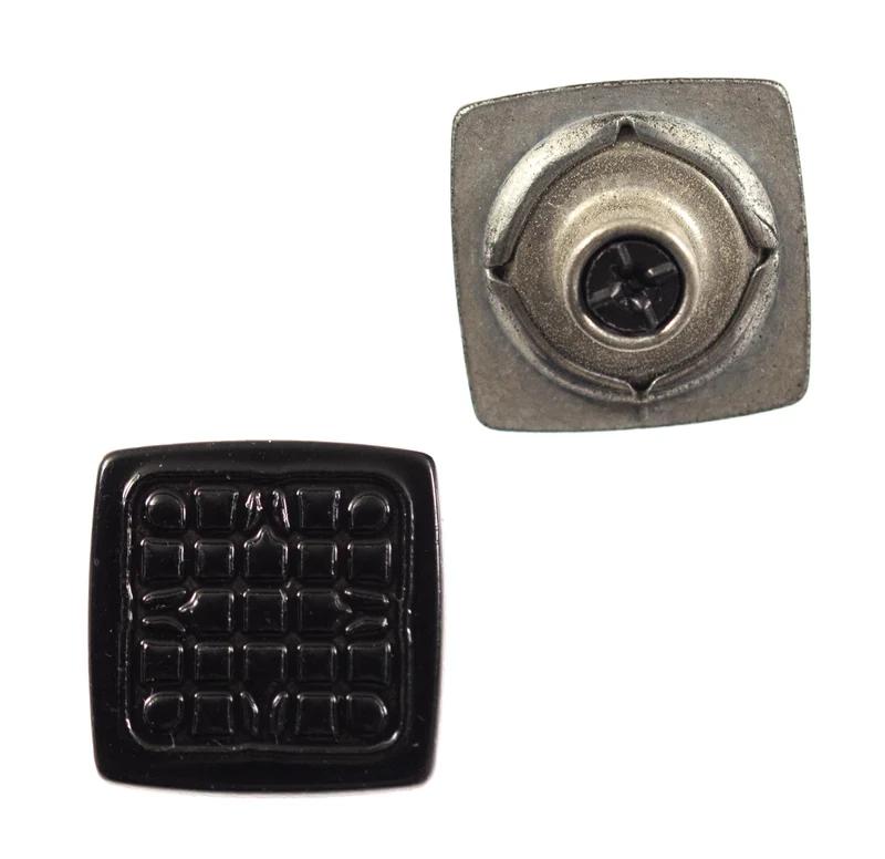 Jeansknopf Quadrat Schwarz – Metallknopf NJ-60