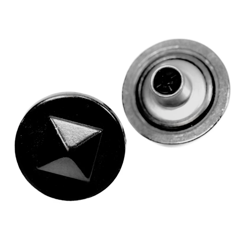 Jeansknopf Pyramide Schwarz-Kupfer – Metallknopf NJ-67