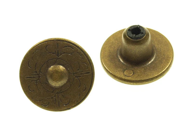 Jeansknopf Trachten Muster Messing – Metallknopf NJ-56
