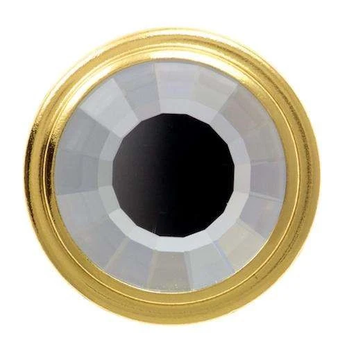 Jeansknopf Swarovski Crystal Gold – Metallknopf NJS-1790