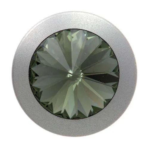Jeansknopf Swarovski® Crystal bl. diamont Silber – Metallknopf NJS-1791