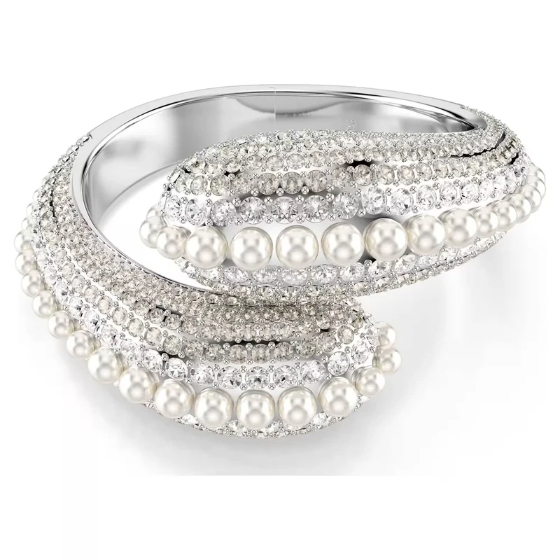 SWAROVSKI Armband Damen Sublima Armreif Kristallperle Weiß Rhodiniert 5700925