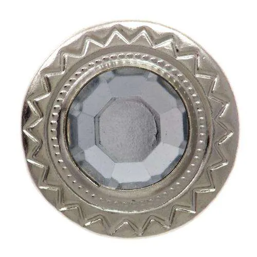 Jeansknopf Strassstein Silber – Metallknopf NJ-10