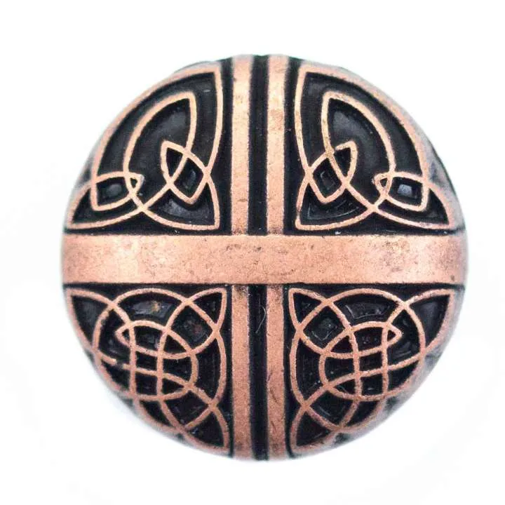 Jeansknopf Ornament Kupferfarben – Metallknopf NJ-25