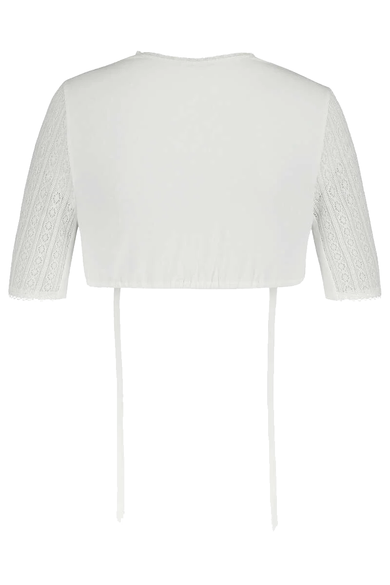 Dirndlbluse V-Ausschnitt mit Spitze