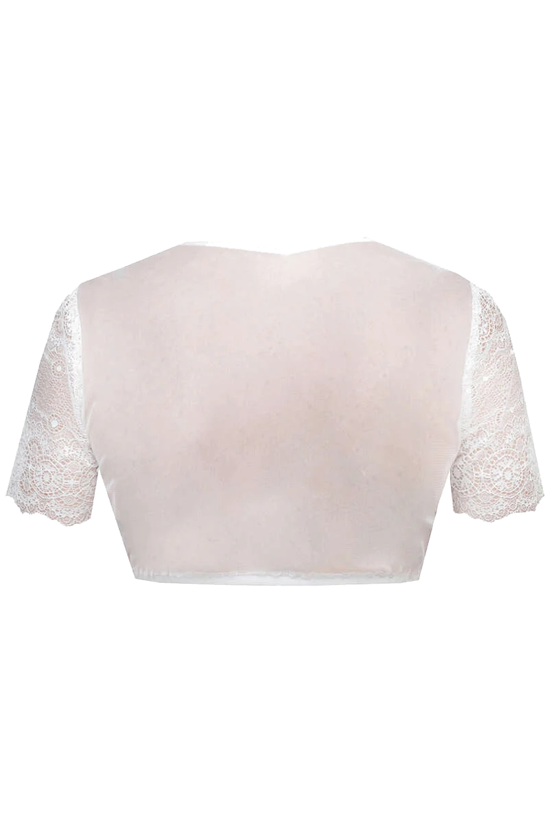 Dirndlbluse Spitze mit V-Ausschnitt