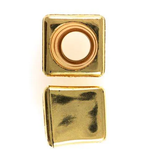 Kordelenden Würfel Goldfarben – Kunststoff KOE-22