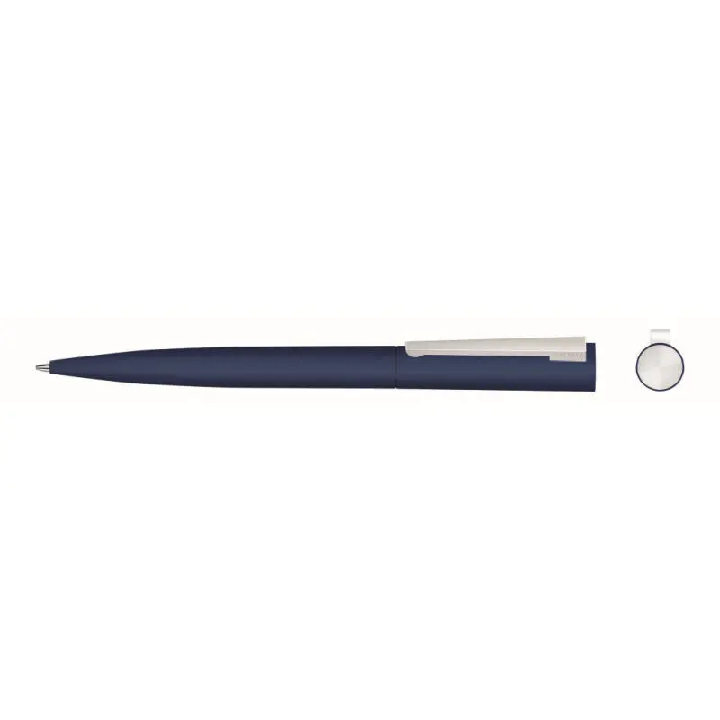 Nachhaltiger Brush Gum Drehkugelschreiber - nachfüllbarer, ergonomischer Tintenroller - dunkelblau