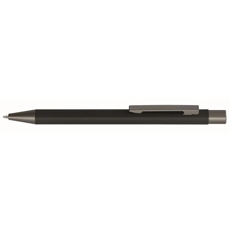 Geradliniger M-Druckkugelschreiber, Schwarz - Ergonomischer, langlebiger Retractable Ballpoint Pen