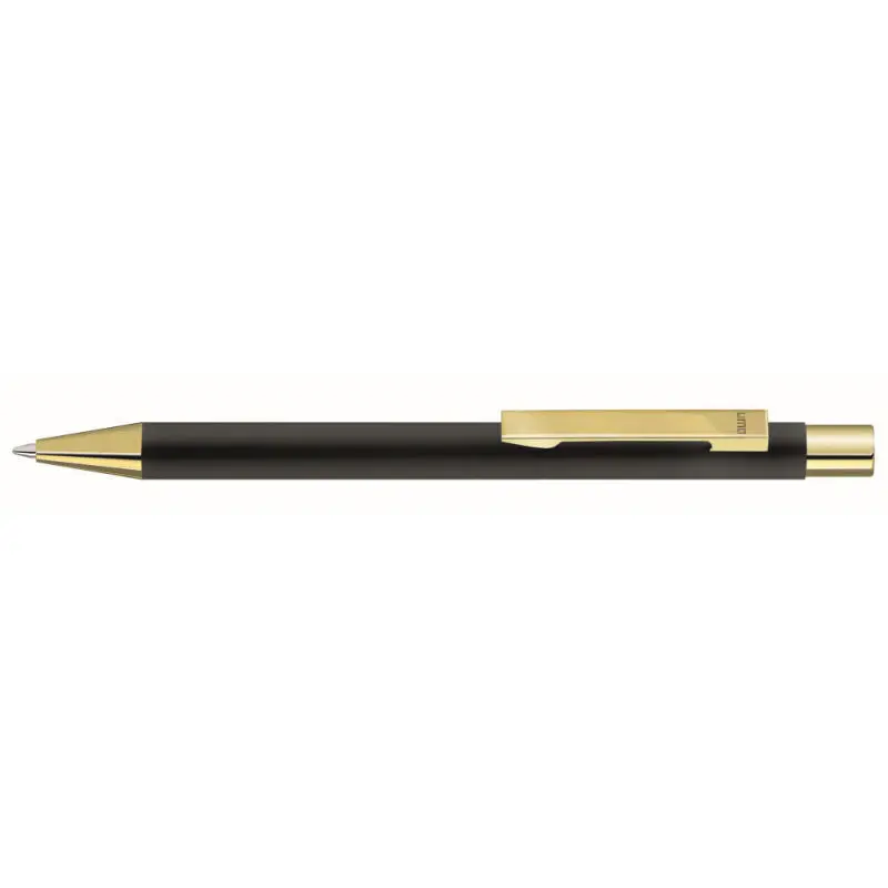 Eleganter Straight Go Druckkugelschreiber - nachfüllbar, ergonomischer Kugelschreiber - schwarz