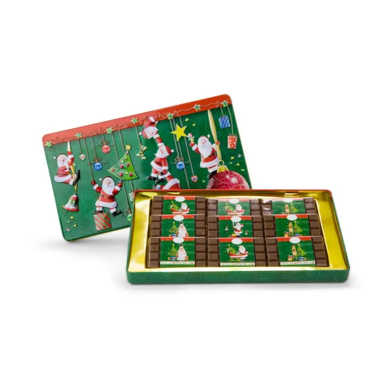 Schokoladendose 'Merry Christmas' - Edle Schokoladen in festlicher Dose