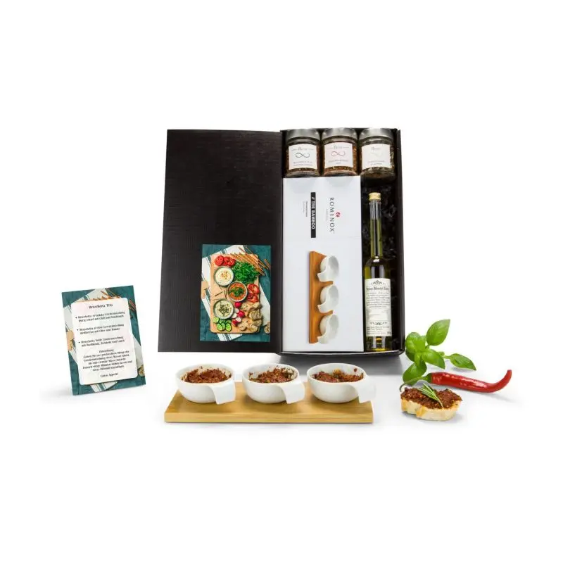 Bruschetta Trio Geschenkset - Drei Aromatische Toppings