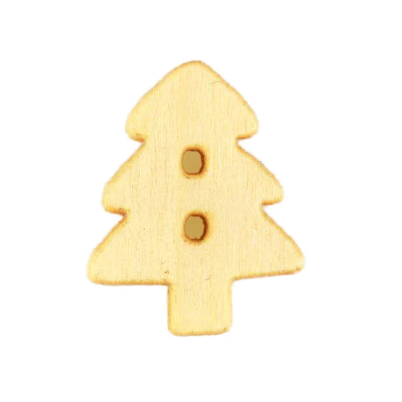 Holzknopf Creme/Natur 2-Loch – HK-231