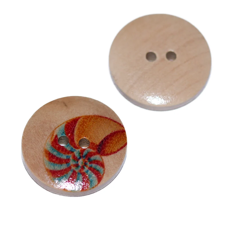 Kinderknopf Schnecke Orange 20 mm – Holzknopf KK-67-7