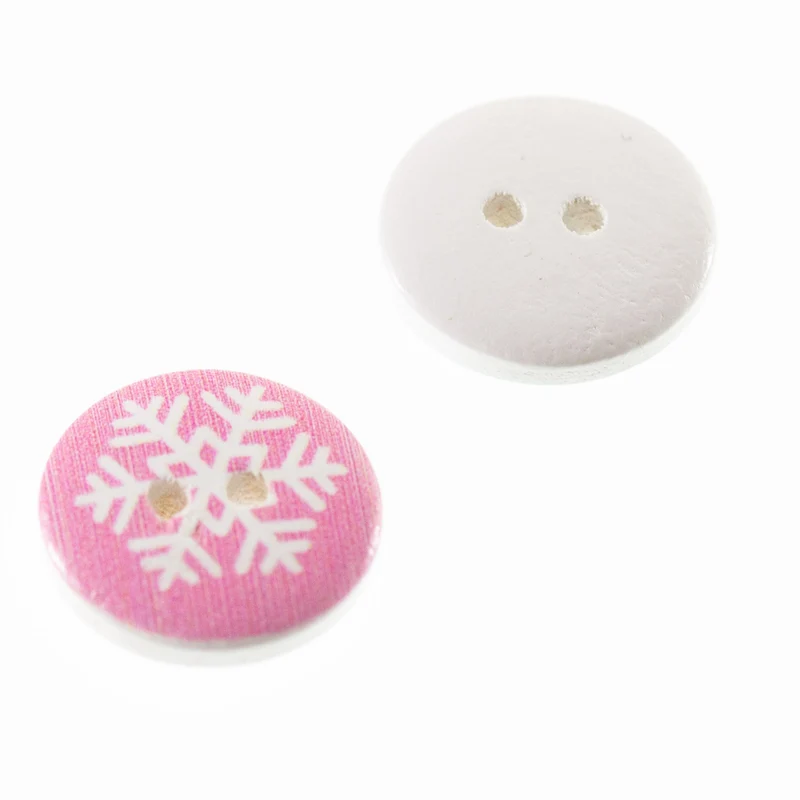 Holzknopf Rosa/Pink 2-Loch – HK-139-ROSA