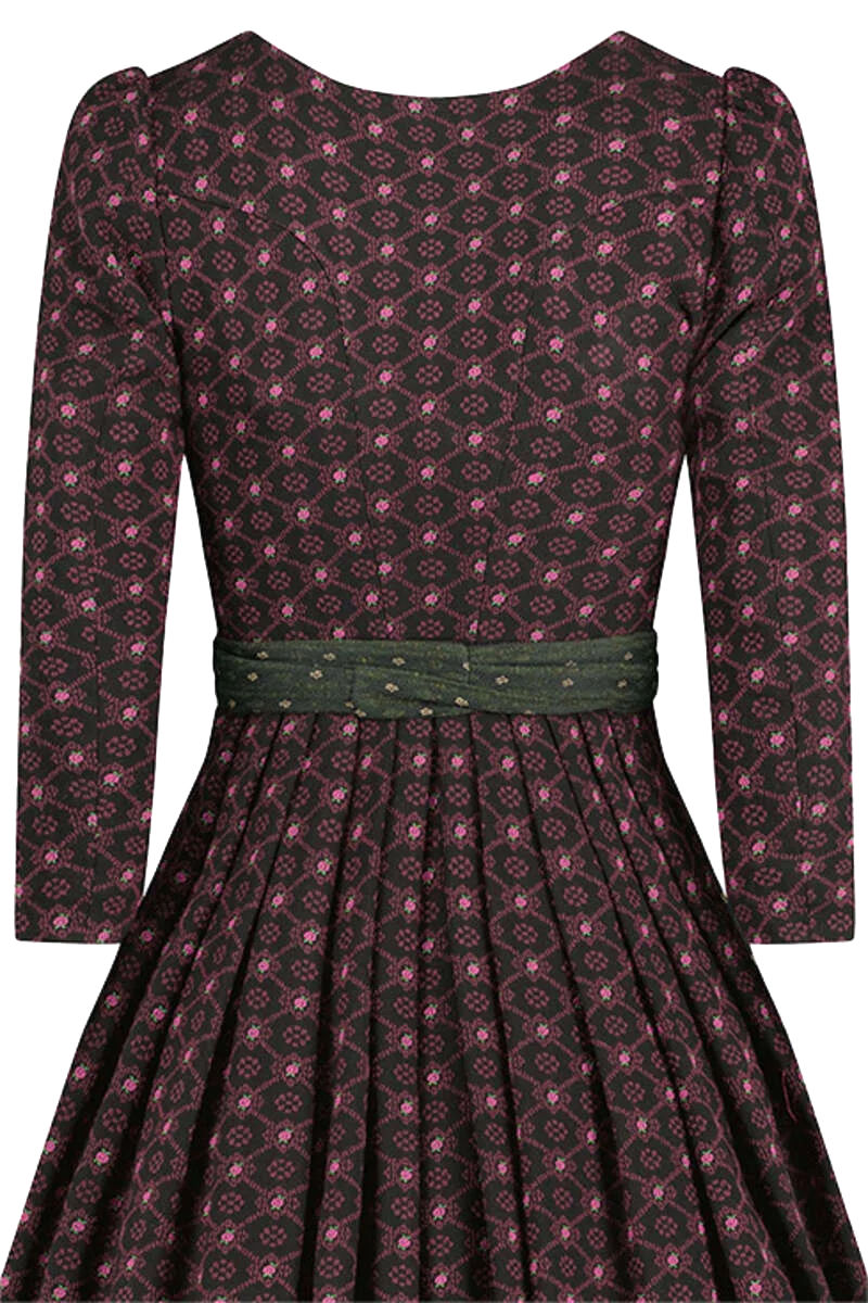 Langarmdirndl mit Stretchanteil merlotrot