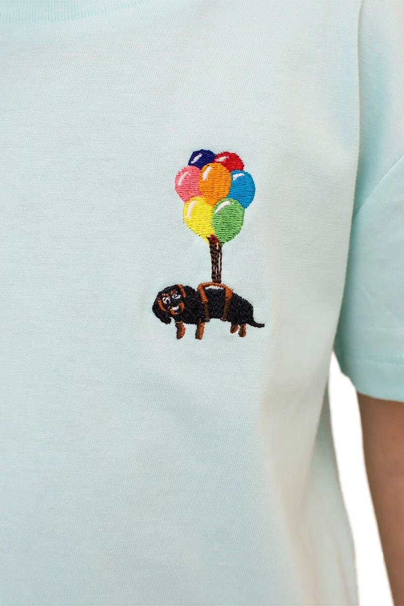 Kinder T-Shirt mit Dackelstickerei 'Dackelexpress'