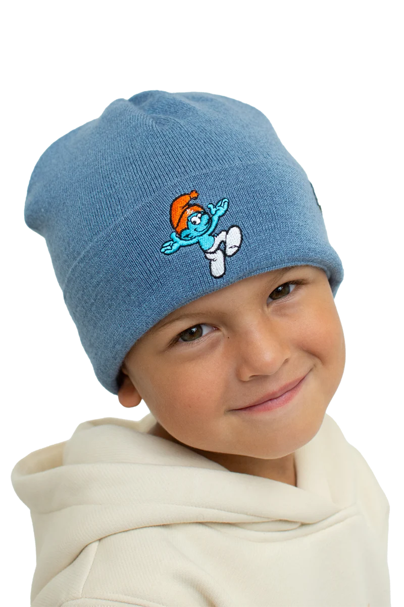 Kinder Strickmütze Schlumpf