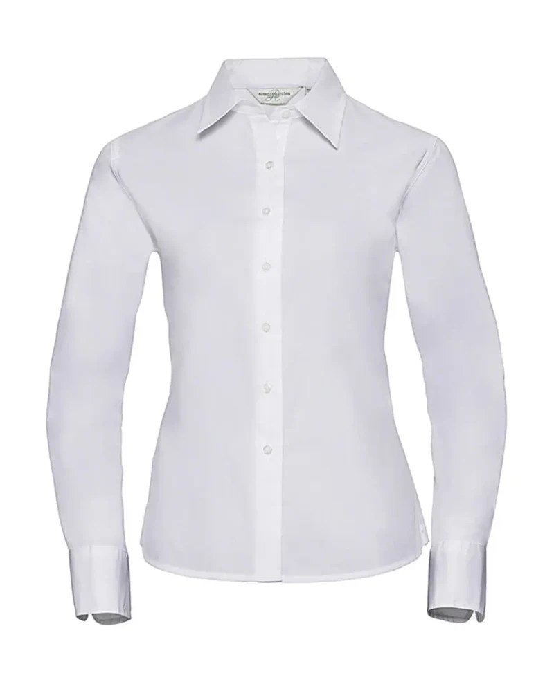 Damen Klassisches Twill Langarmhemd