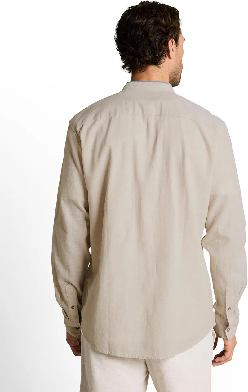 Tom Tailor cotton linen shirt Beige