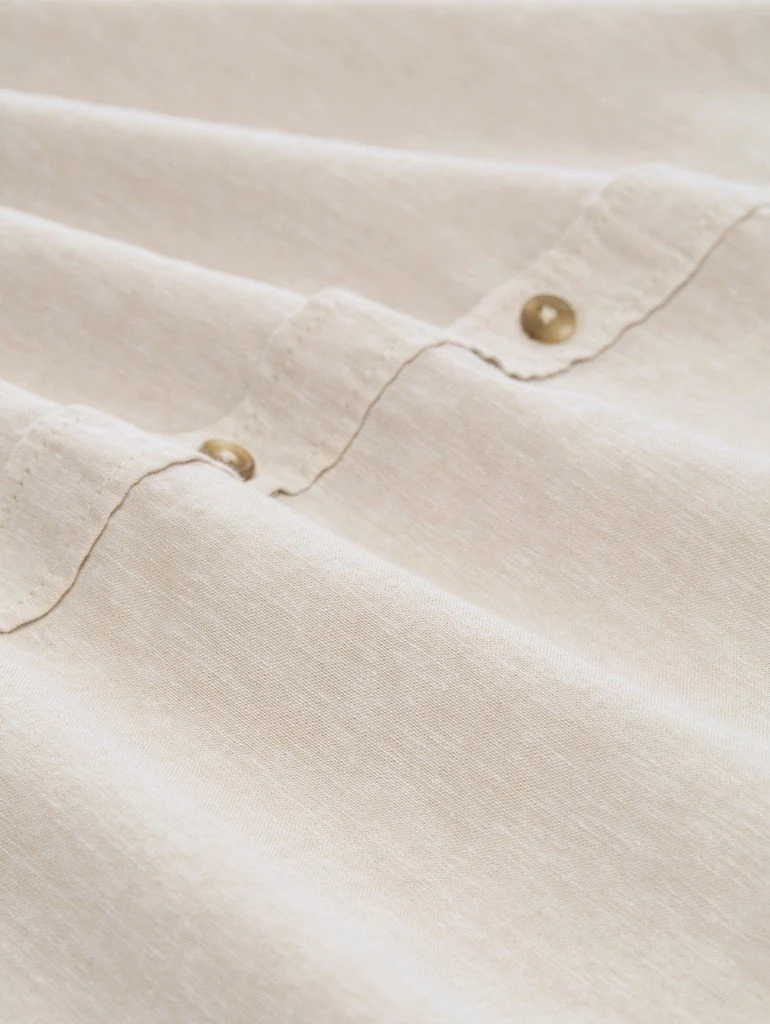 Tom Tailor cotton linen shirt Beige
