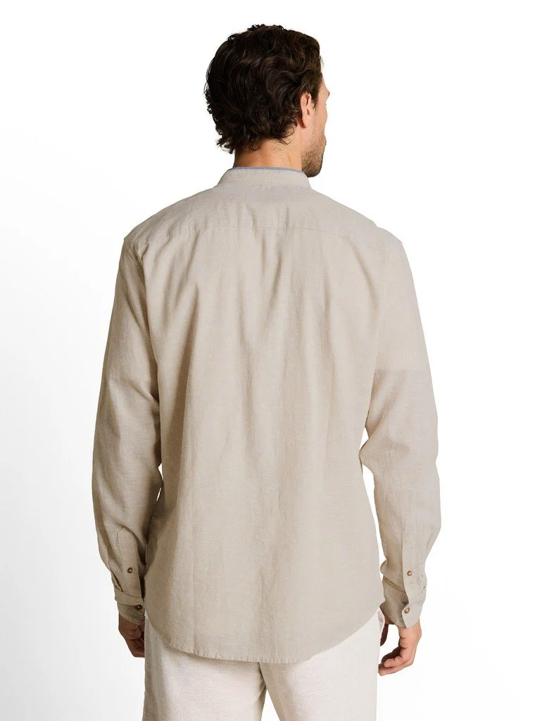 Tom Tailor cotton linen shirt Beige