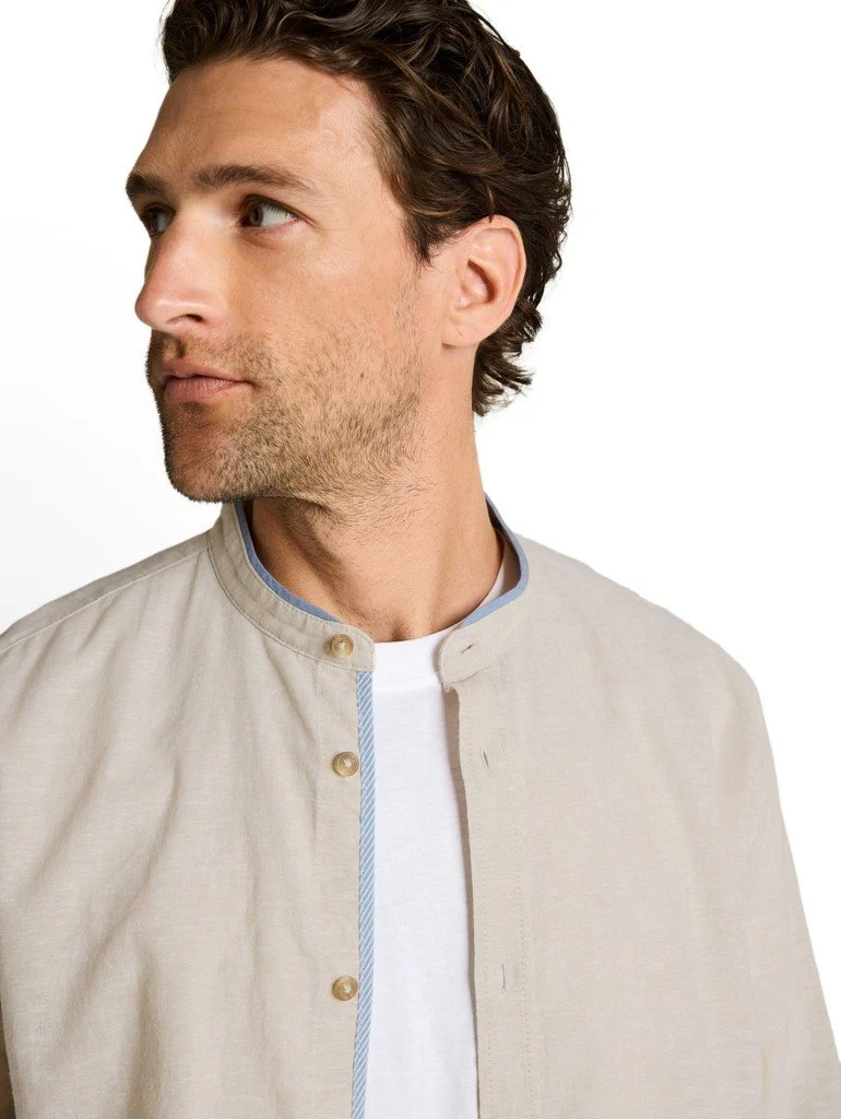 Tom Tailor cotton linen shirt Beige