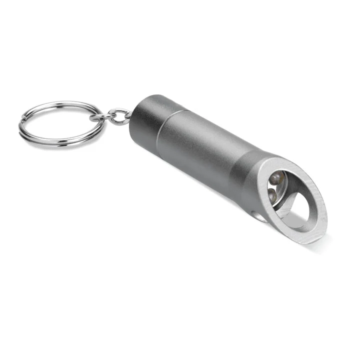 Schlüsselanhänger mit Taschenlampe aus Metall