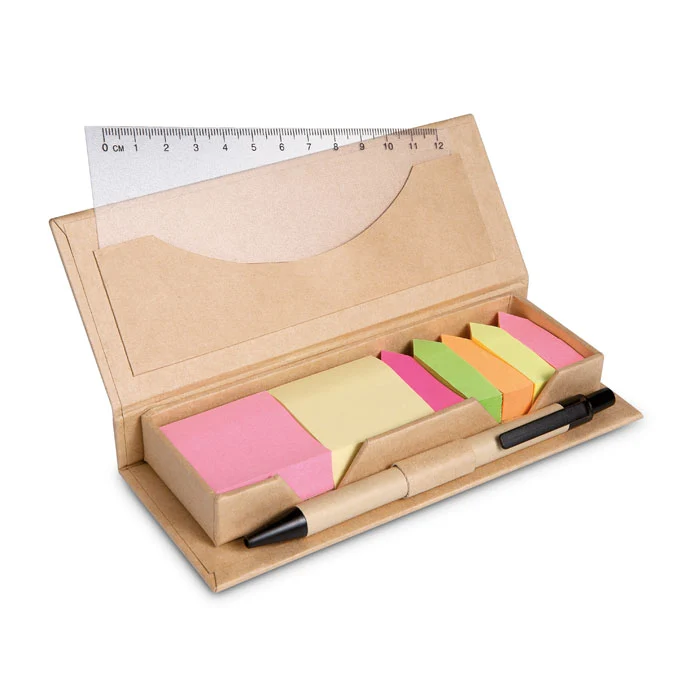 Recyceltes Haftnotiz-Set mit Stift