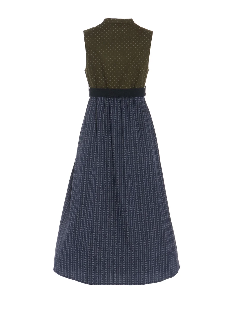 Umstandsdirndl mit V-Ausschnitt und Gürtel