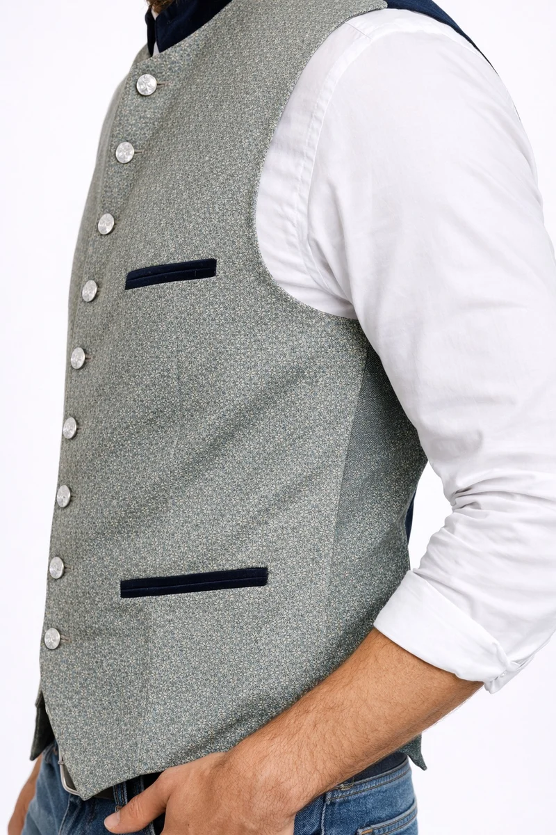 Herrenweste aus Jacquardstoff