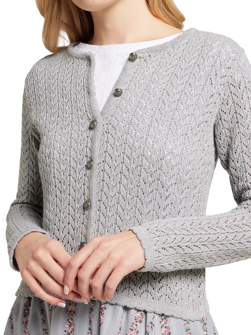 Strickjacke mit Ajourmuster
