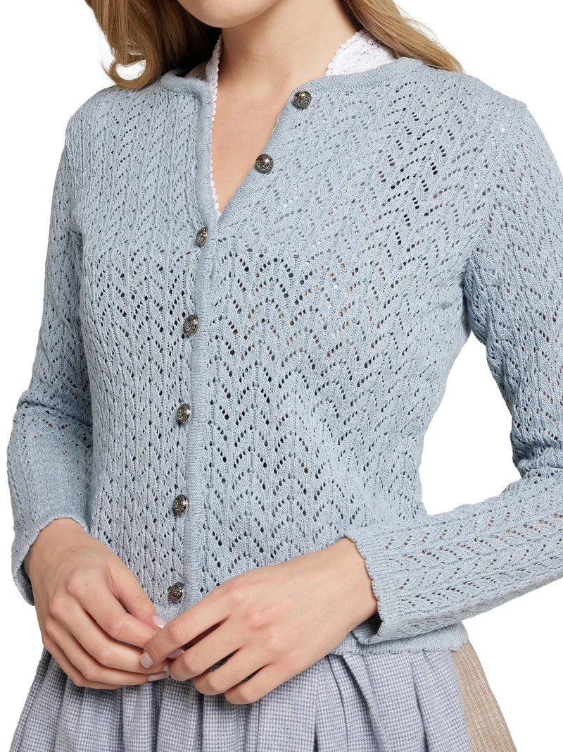 Strickjacke mit Ajourmuster