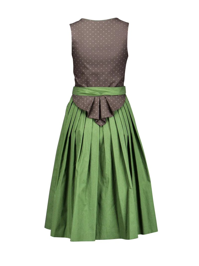 Dirndl mit quergestreifter Schürze