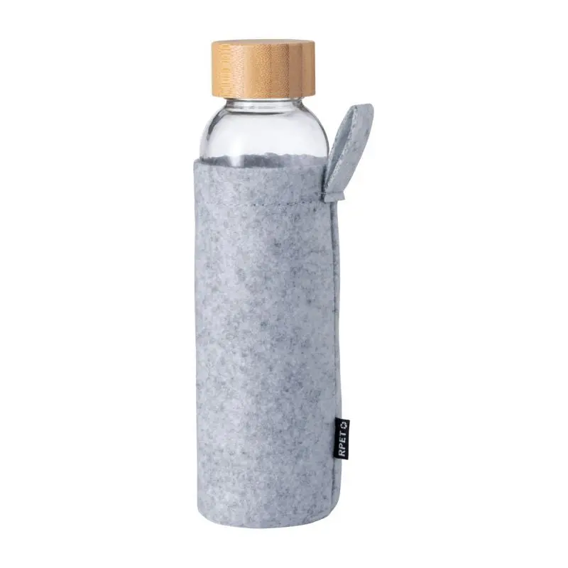Blorek Wasserflasche mit Filzschutz, 500ml - Schick Dunkelgrau