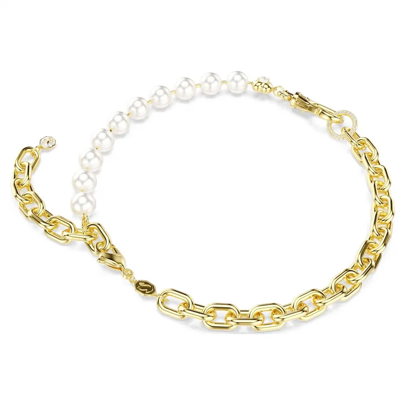 Swarovski Halskette Damen Idyllia Kristallperle Weiß Goldlegierungsschicht 5743993