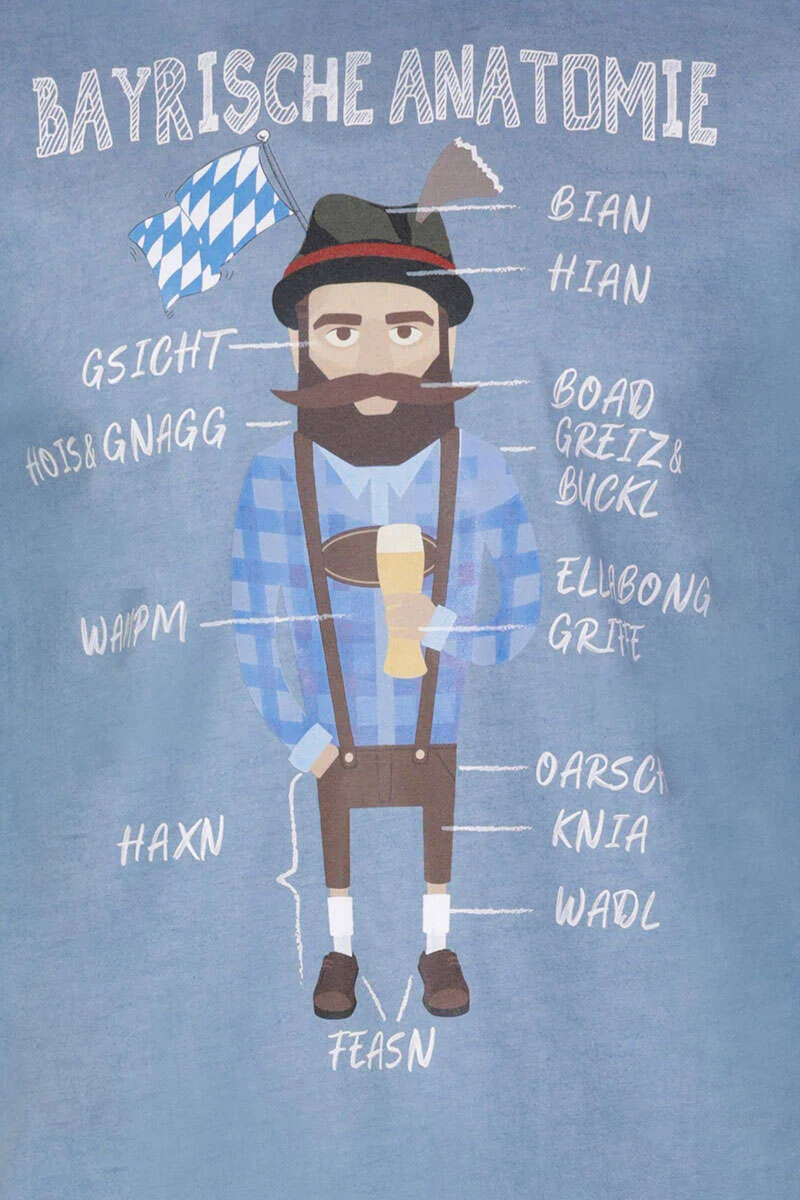 Herren T-Shirt 'Bayerische Anatomie'