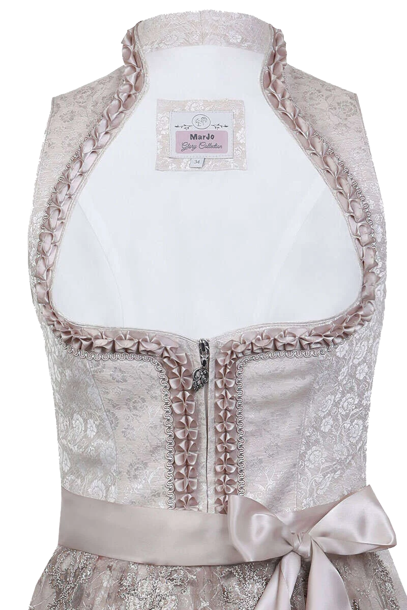 Midi-Dirndl mit Spitzenschürze