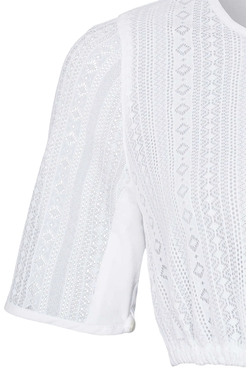 Damen Dirndl Bluse kurzarm
