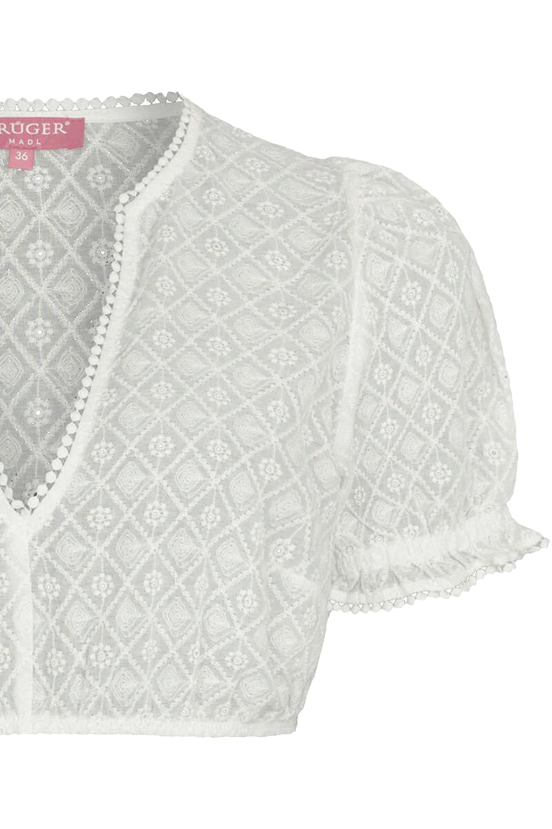 Dirndlbluse mit kurzen Ärmeln