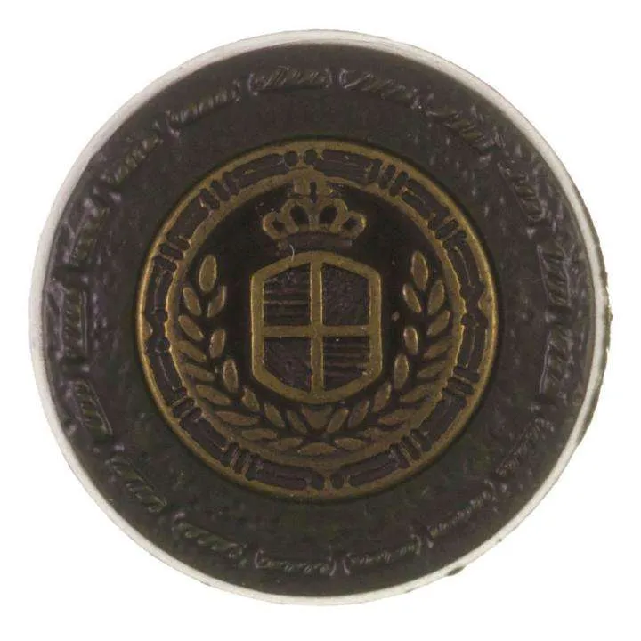 Trachtenknopf Wappen Grün-Messing – Ösenknopf – TK-169