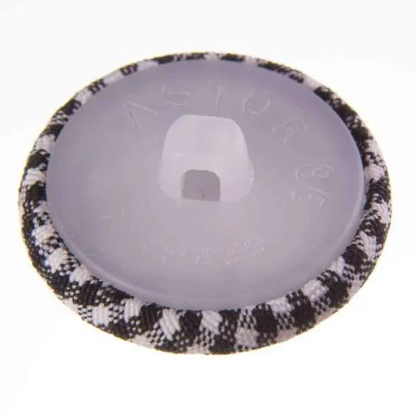 Stoffknopf Vichy Karo Schwarz Weiß – Stoffknopf SFK-3