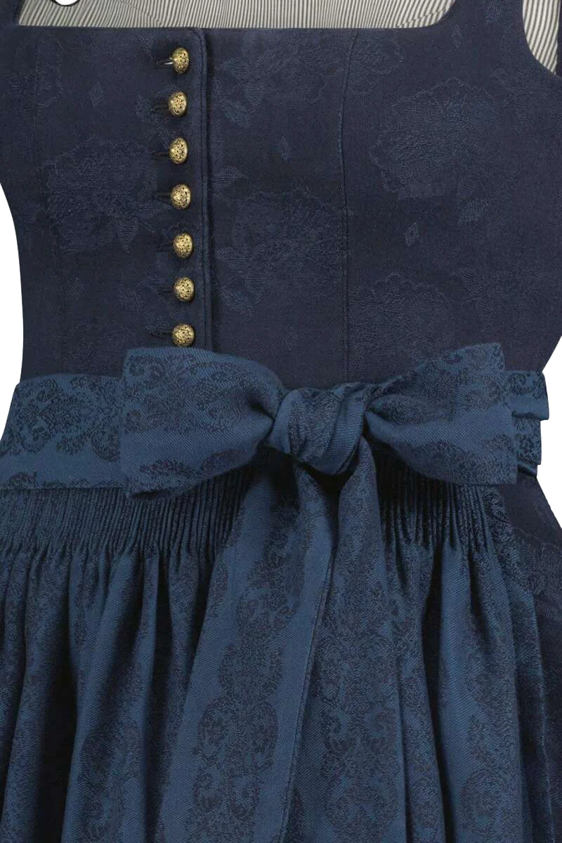 Stretchdirndl mit Faltenrock und Biesen am Saum
