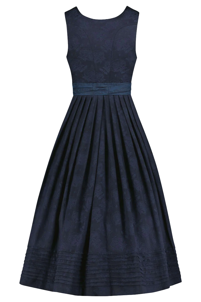 Stretchdirndl mit Faltenrock und Biesen am Saum